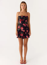 Nikyta Mini Dress - Midnight Bloom