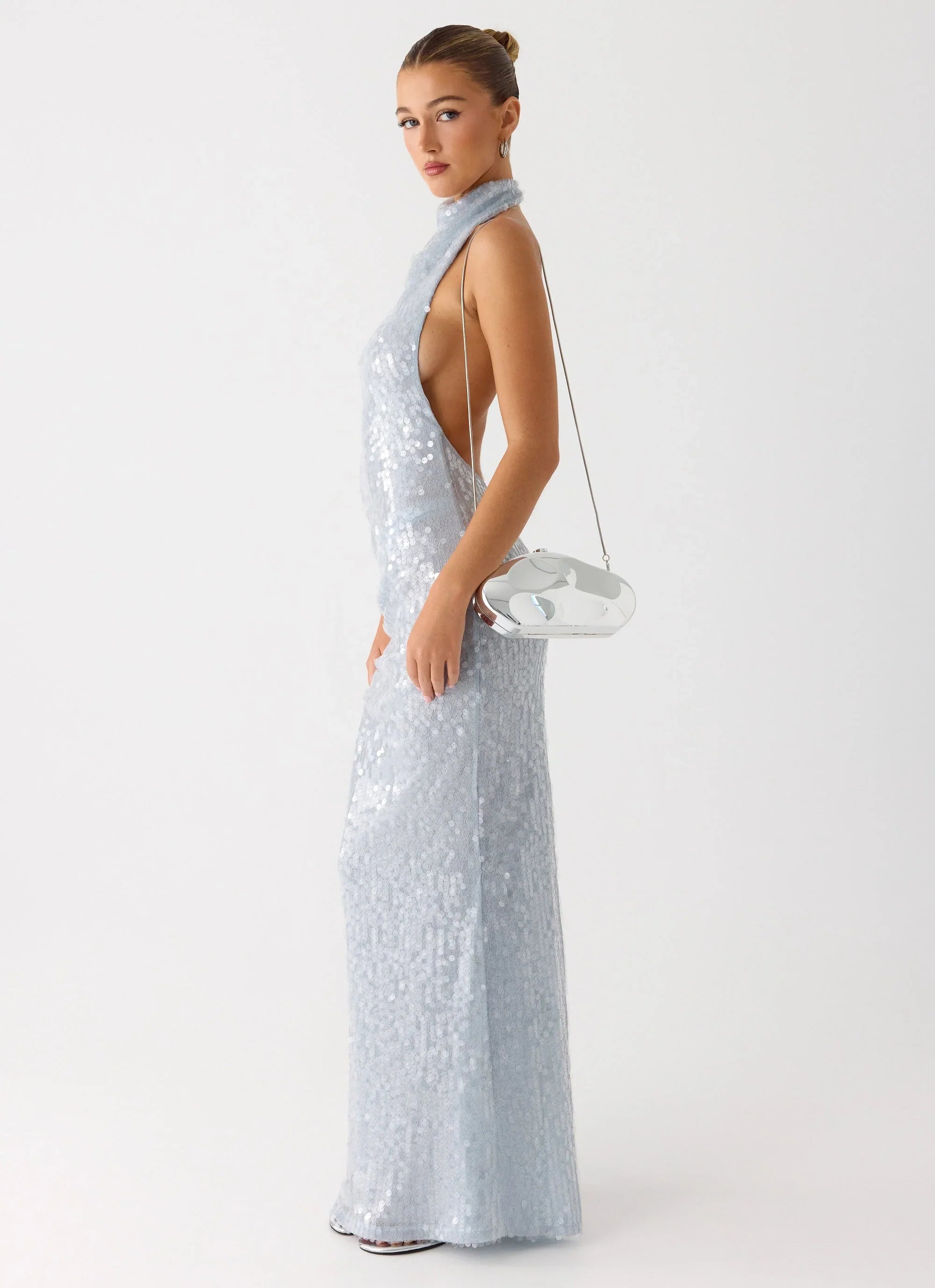 Aveline Clutch Bag - Silver