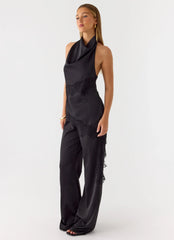 Emilee Cowl Top - Black