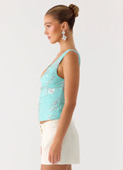 Leone Top - Aqua