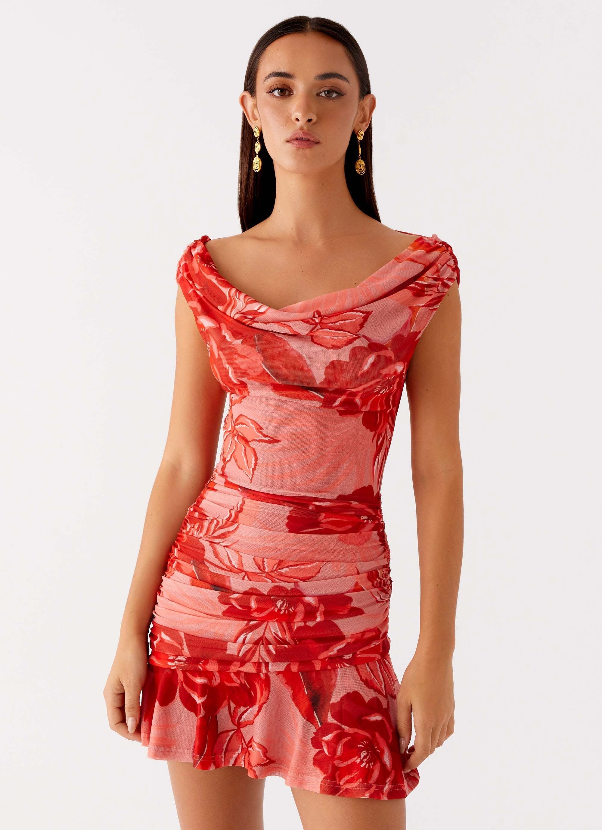 Cait Mini Dress - Sicily Sunsets Print