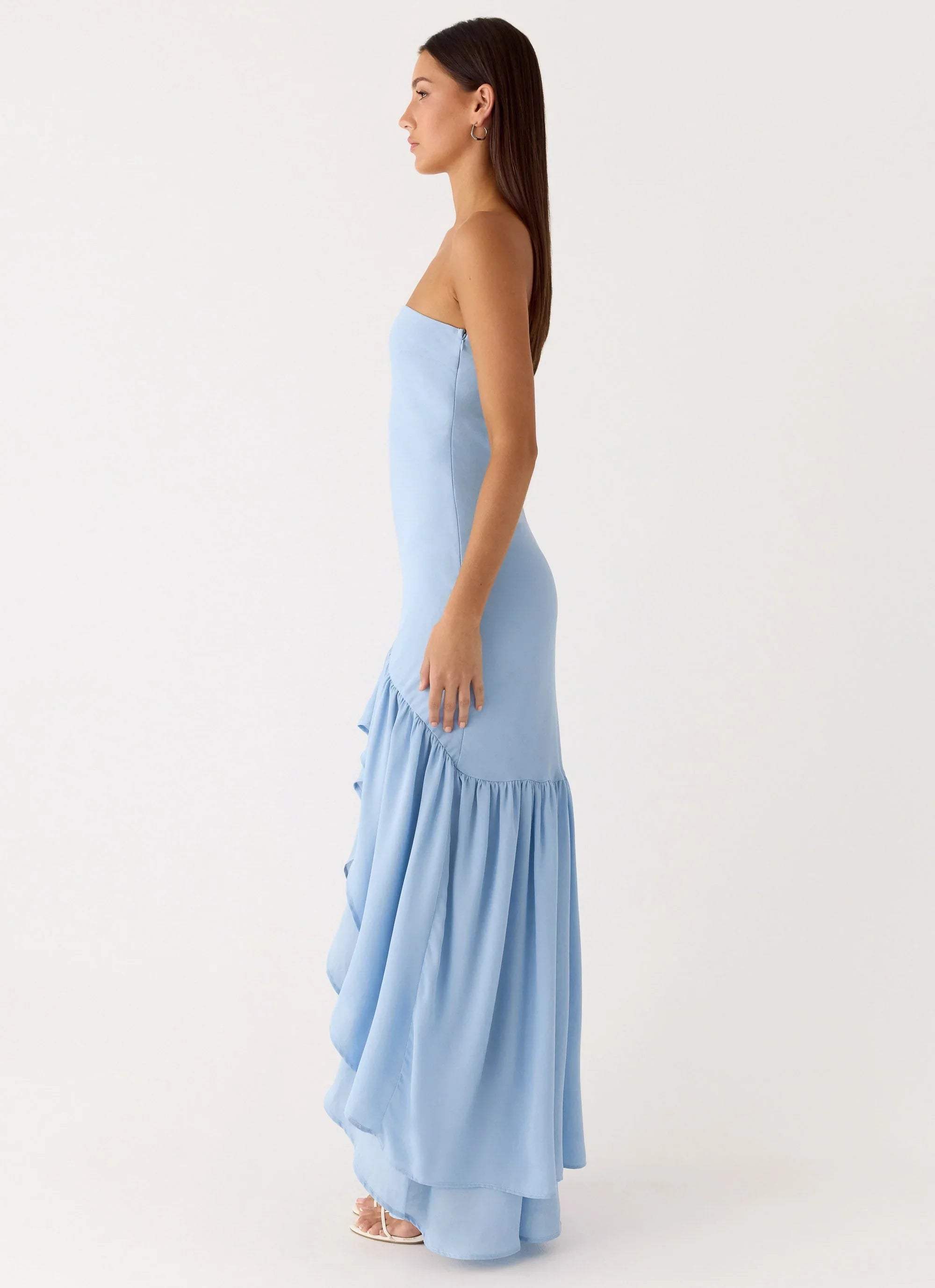 Evander Chiffon Maxi Dress - Blue